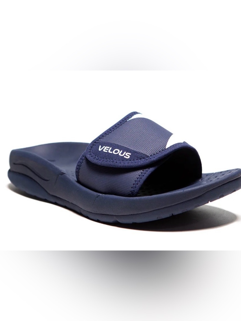 VELOUS Hoya Adjustable Black Recovery Slide Sandal